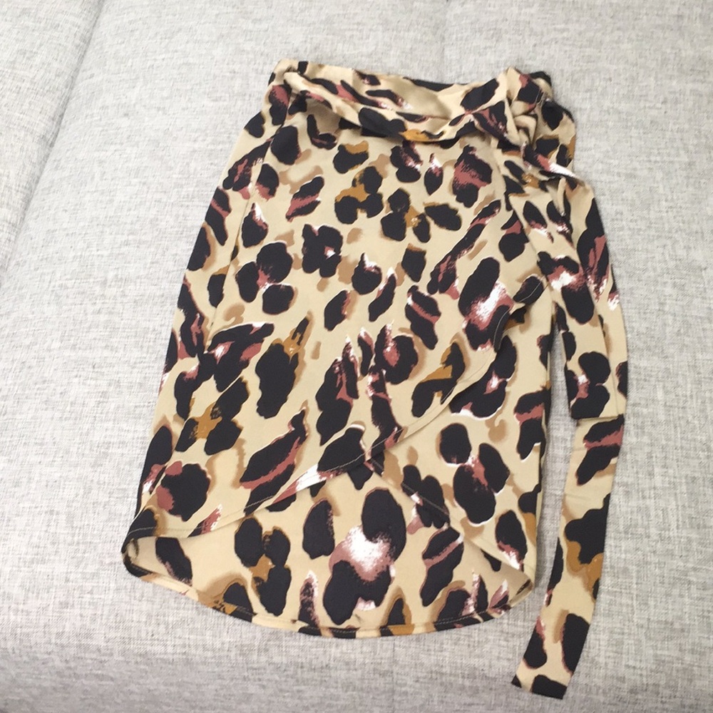 Leopard Satin Wrap Midi